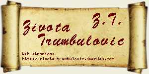 Života Trumbulović vizit kartica
